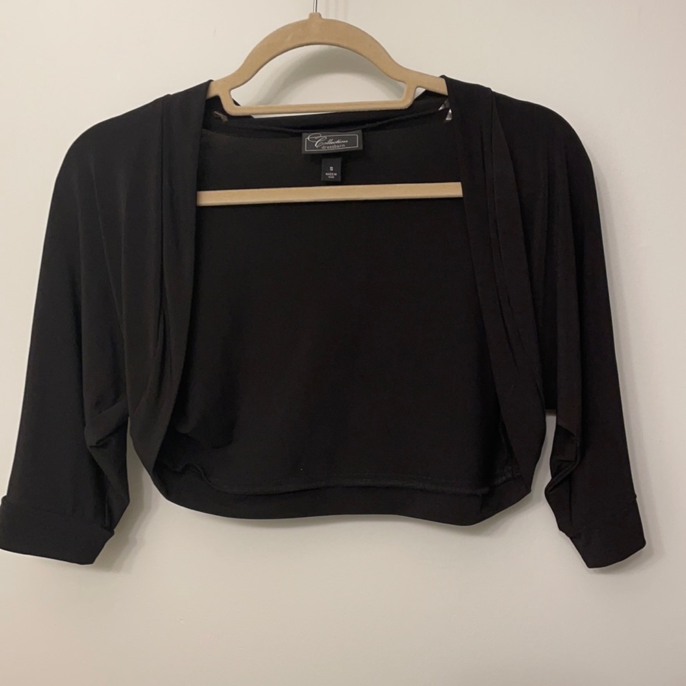 Dress barn cropped black shawl